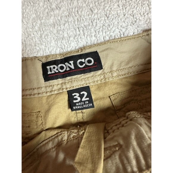 Iron Co Men's Multi Pocket Cargo Shorts Size 32 Beige - Picture 4 of 14